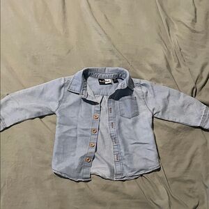Blue Kids Button Down Shirt